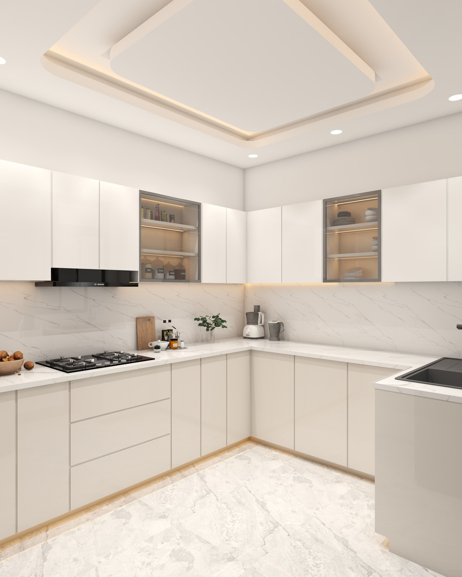 Kitchen Hob and Storage View