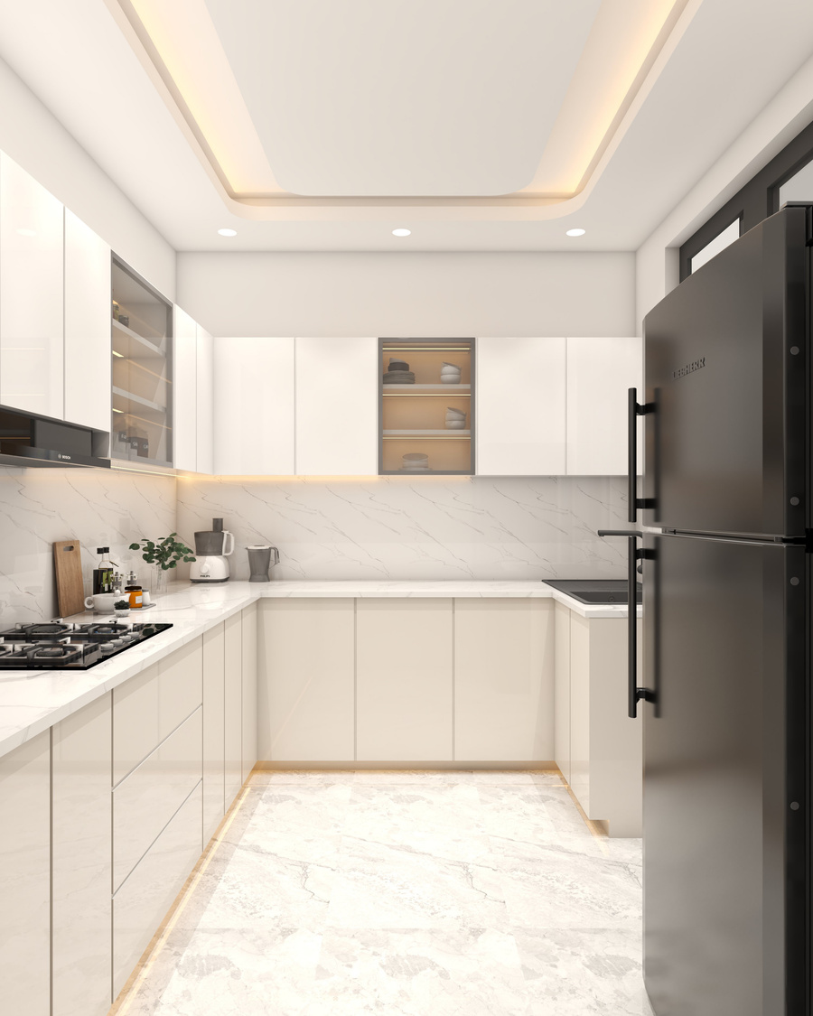 Kitchen Glass Cabinets Detail
