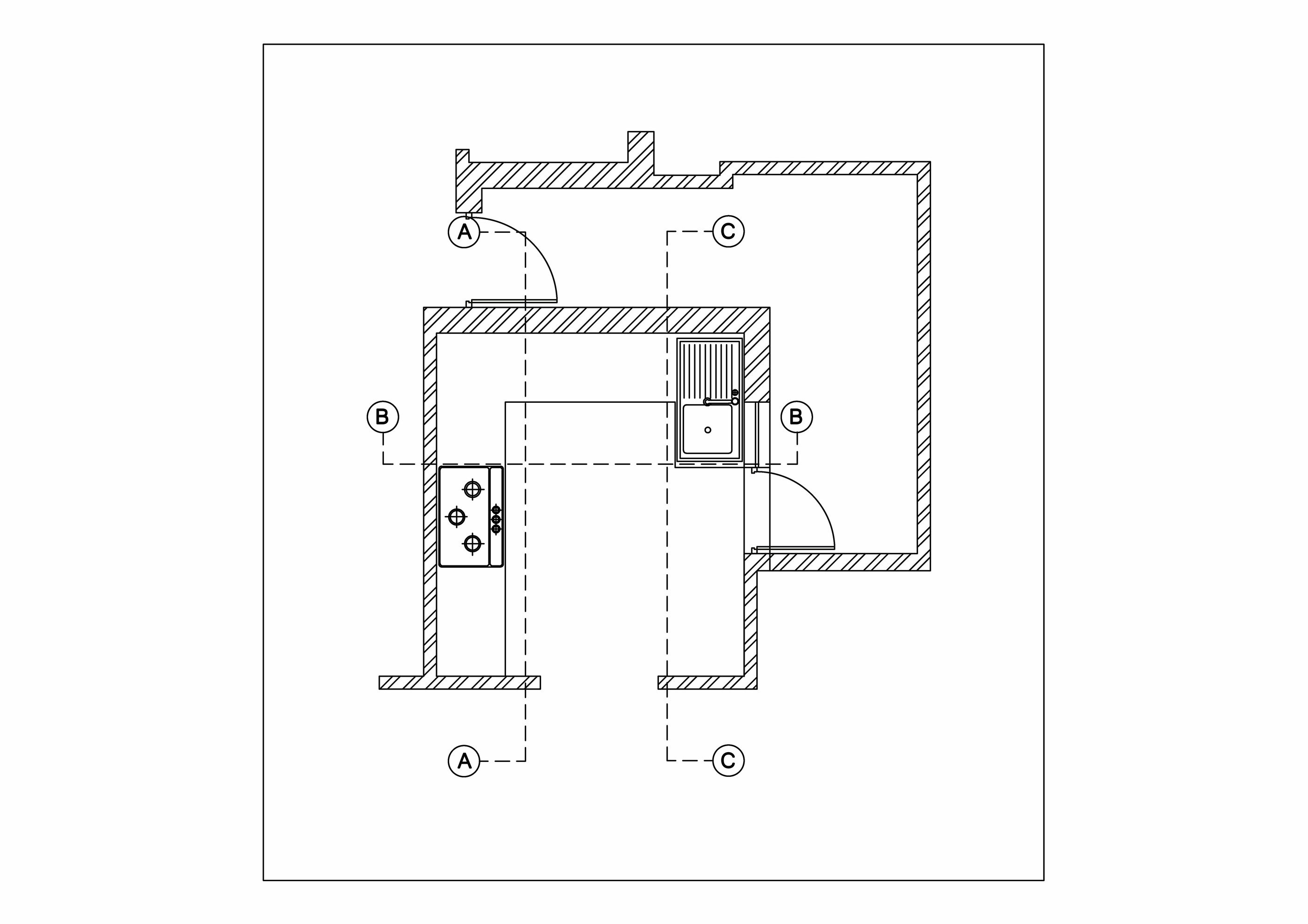 Kitchen Technical Plan Drawing