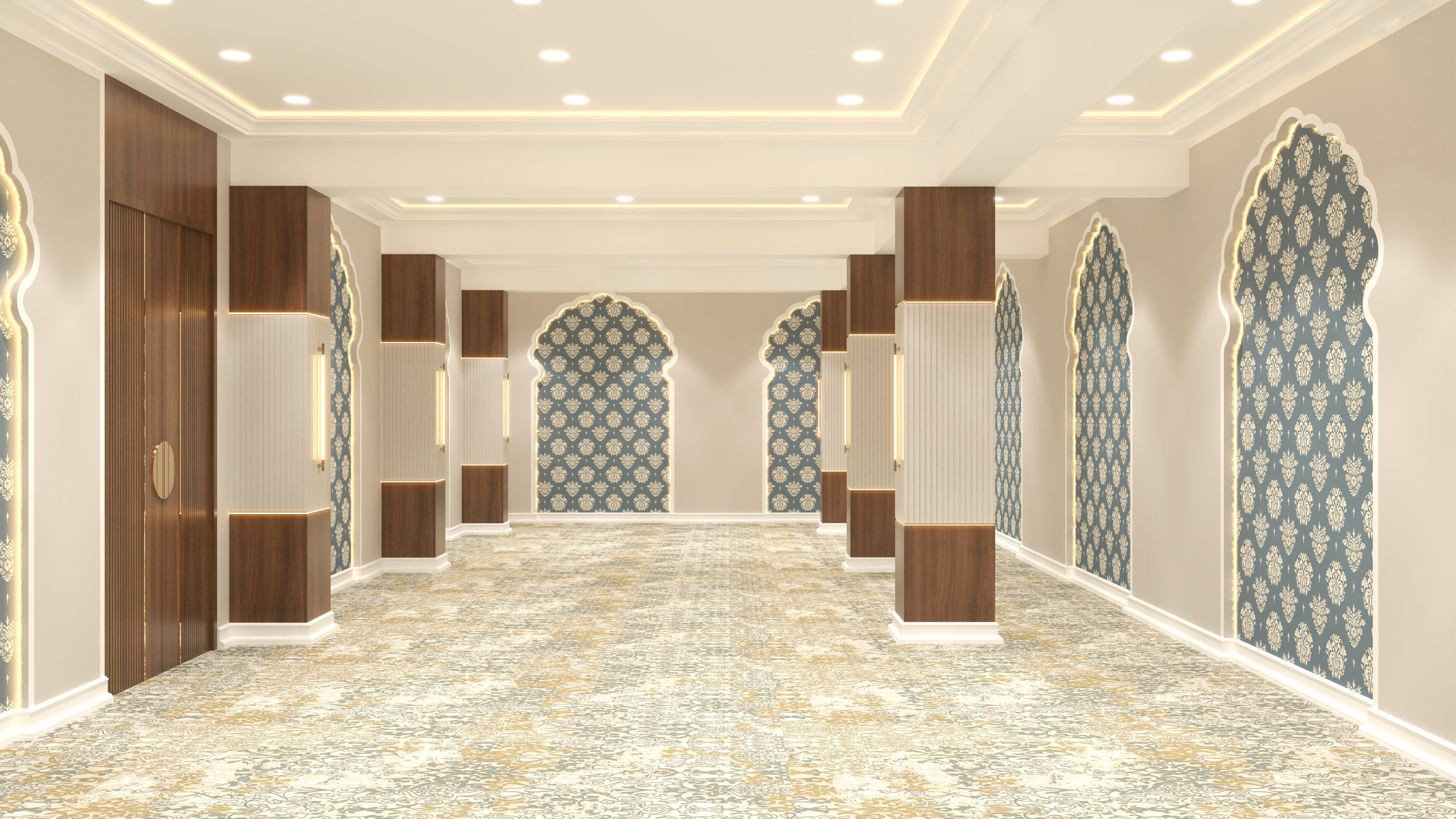Indo-Modern Hall Main Render