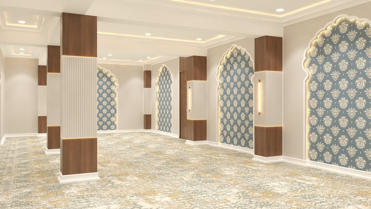 Indo-Modern Hall Detail View 1